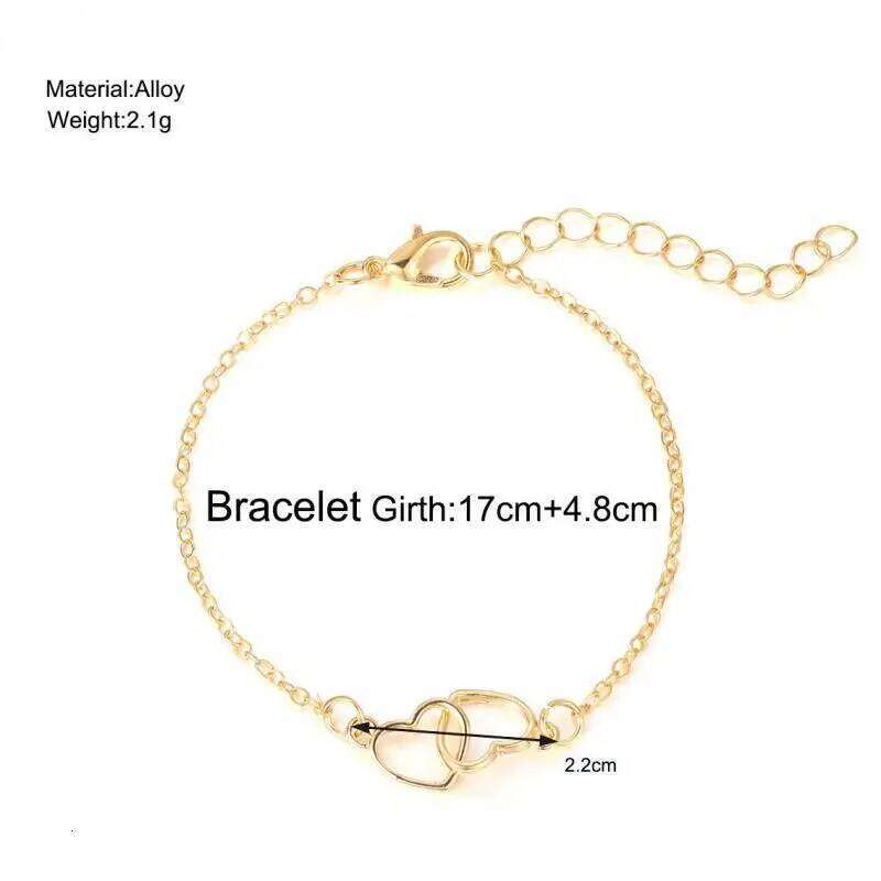 Simplicity Style Sales To Matching Double Small Hollow Heart Bracelet 2024 Fashionable New Temperament Z260313