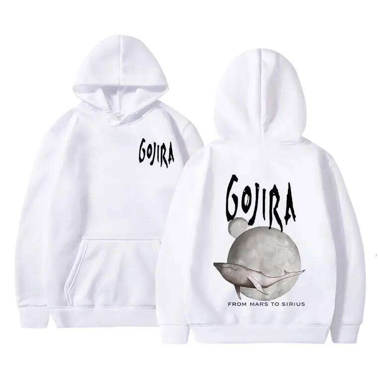 France Metal Band Gojira From Mars To Sirius Flying Whales Music Album Graphic Hoodie Male Fashion Vintage Pullover Tracksuit Z260315