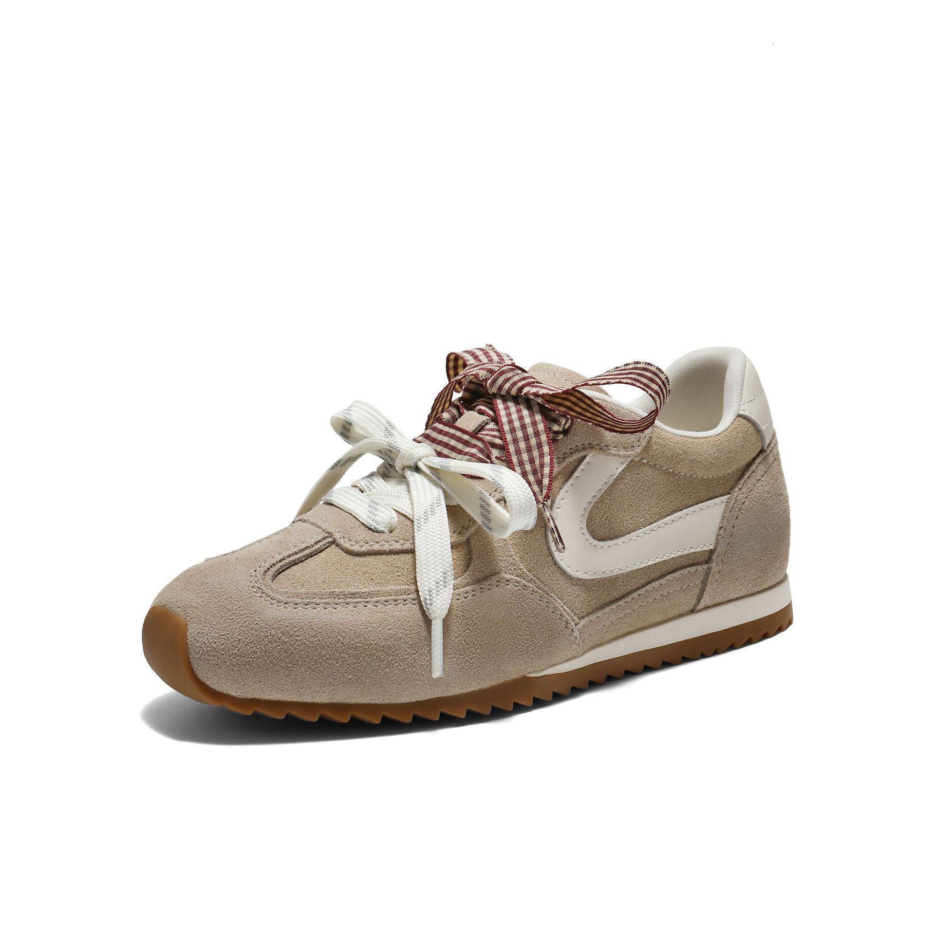 Designer Shoes Women Retro Red Training With Internal Height Increase New Model Genuine Leather Soft Soled Women Casual Sports Trendy Shoes