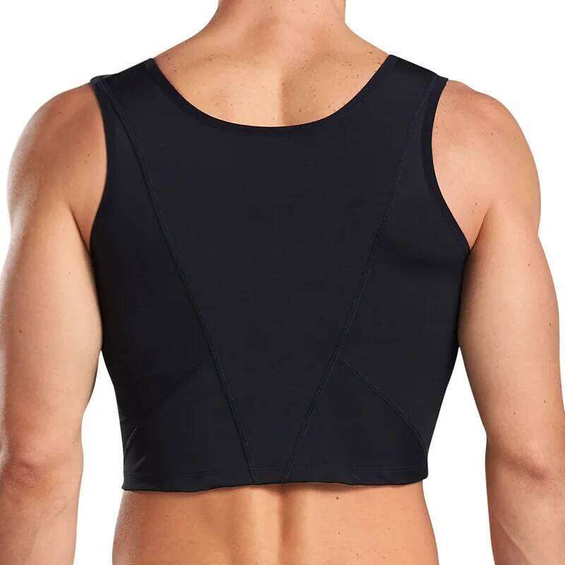 Men's Vest Sweat Bandage Tight-fitting Underwear Body Shaper Corset Support Belt Chest Compression Correct Posture 26Y0313