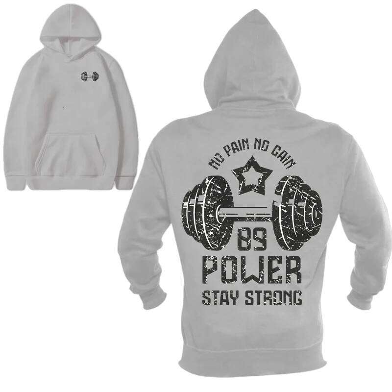 Men's Autumn Winter Hoodie, Fitness Sports Design with Soft Fleece Interior for Gym Workouts & Weightlifting Z260315