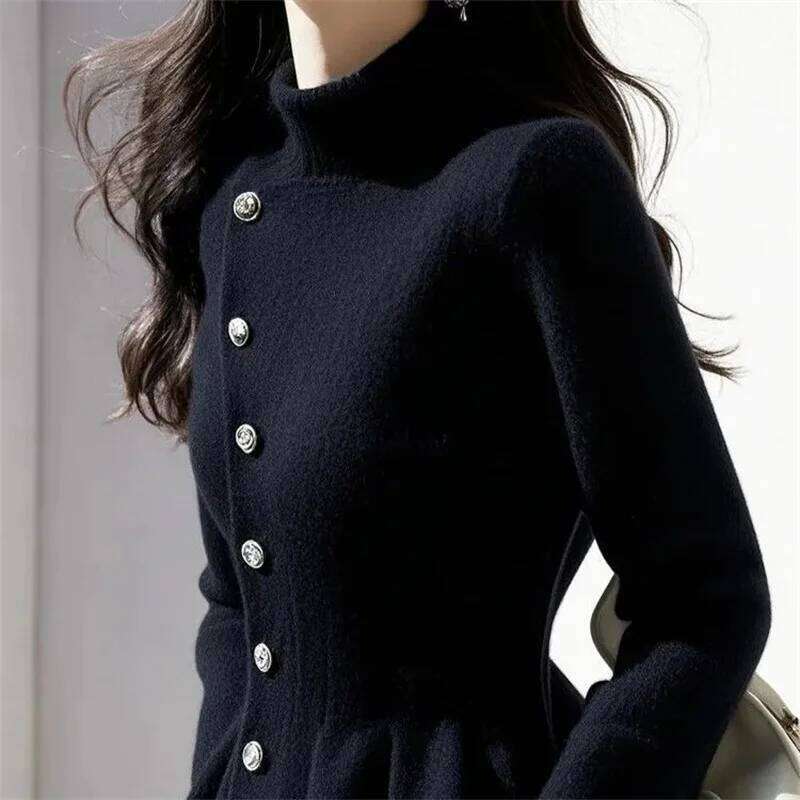New Women Autumn Winter Elegant Slim Knitted Cashmere Jumpers Sweater Female Casual Long Sleeve Pullover Knitwear Z260313