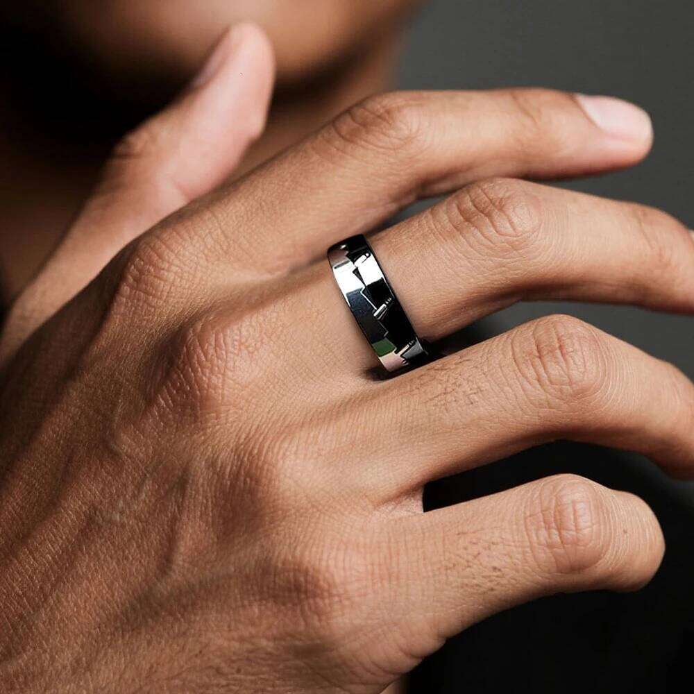 2025 New Arrival Mechanical Anxiety Fidget Rings For Men Unique Ratchet Design Meditation Jewelry H260312