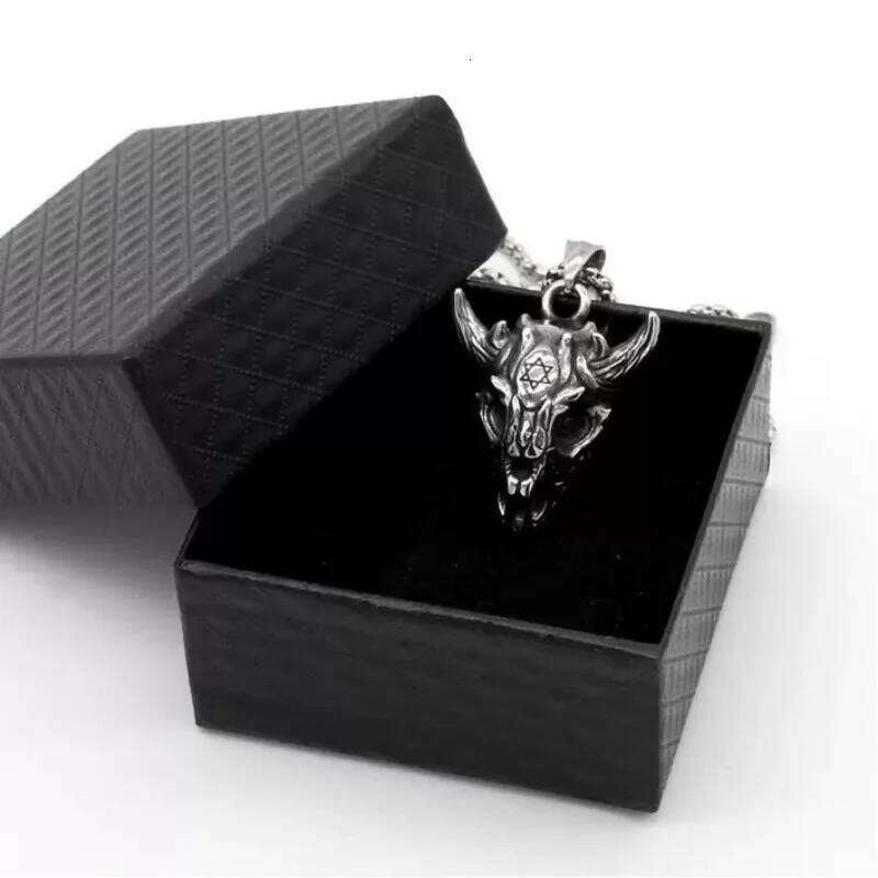 Vintage Stainless Steel Flying Dragon Six Pointed Star Pendant for Men Punk Skull Necklace Jewelry Gift Wholesale H260312