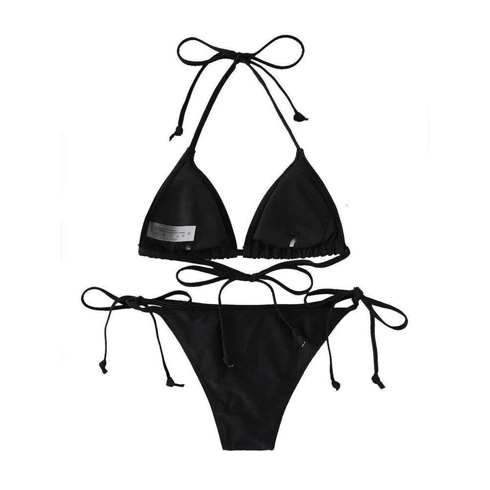 2024 Fashion Sexy Swimsuit Women Bikinis Set Triangle Swimwear String Beachwear Thong One Piece Suits Brazilian Biquini Y260303