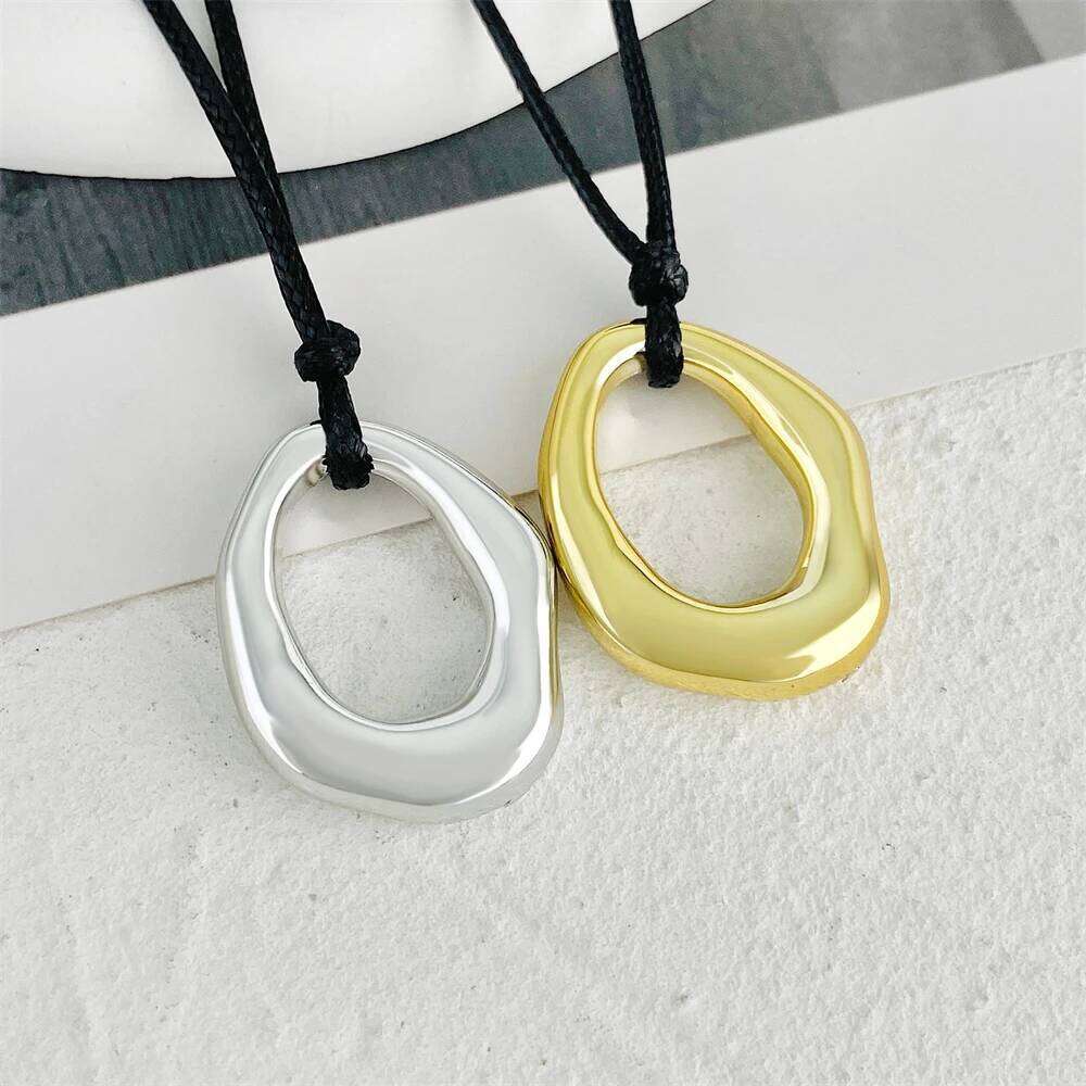 Fashion Geometry Necklace 1pc Zinc Alloy Pendant for Men and Women Jewelry Design Trendy Festival Gift Decoration Sweater Clothe H260312