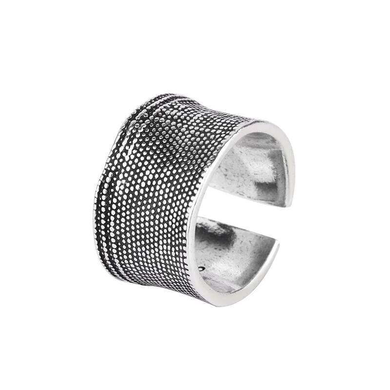 Sterling Silver Bark Irregular Wide Adjustable Rings For Women Wedding Jewelry Accessories Moneys 925 H260312