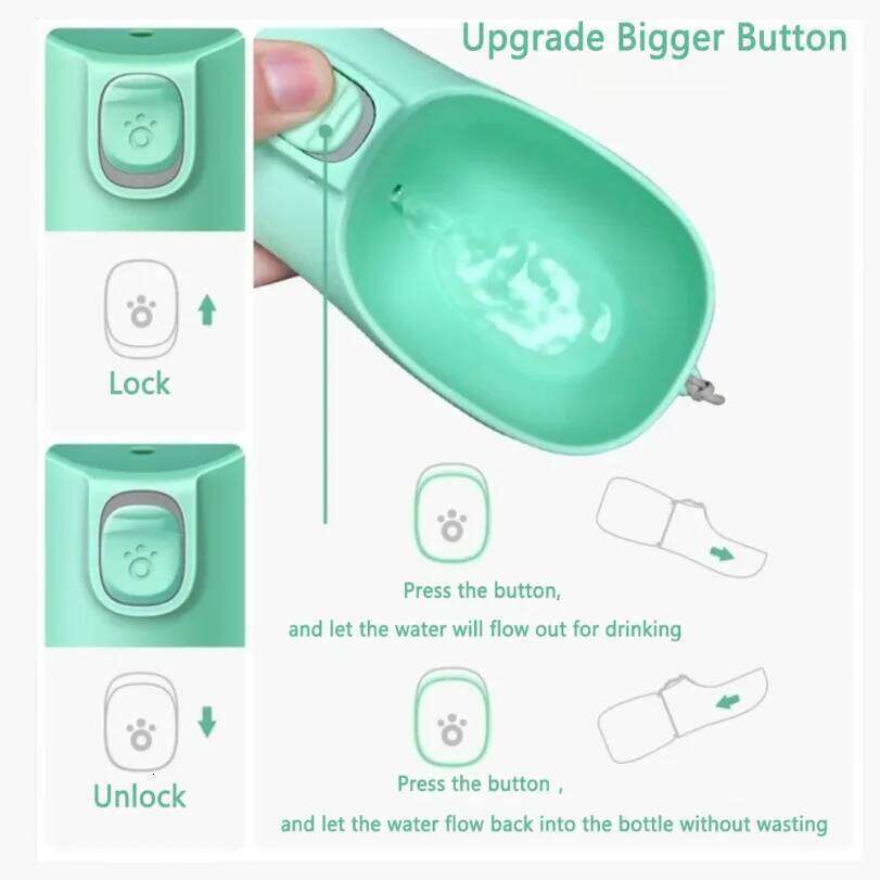 DJH Pet Portable Big Dog Water Bottle for Small Large Dogs Outdoor Hiking Leakproof Puppy Drinking Bowls Golden Retriever Supplies 26W0313