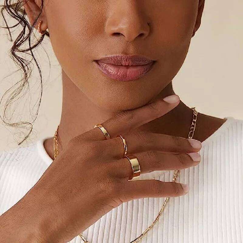 VQYSKO Mixed Coloured For Women Dainty Stackable Boho Style Everyday Rings H260312