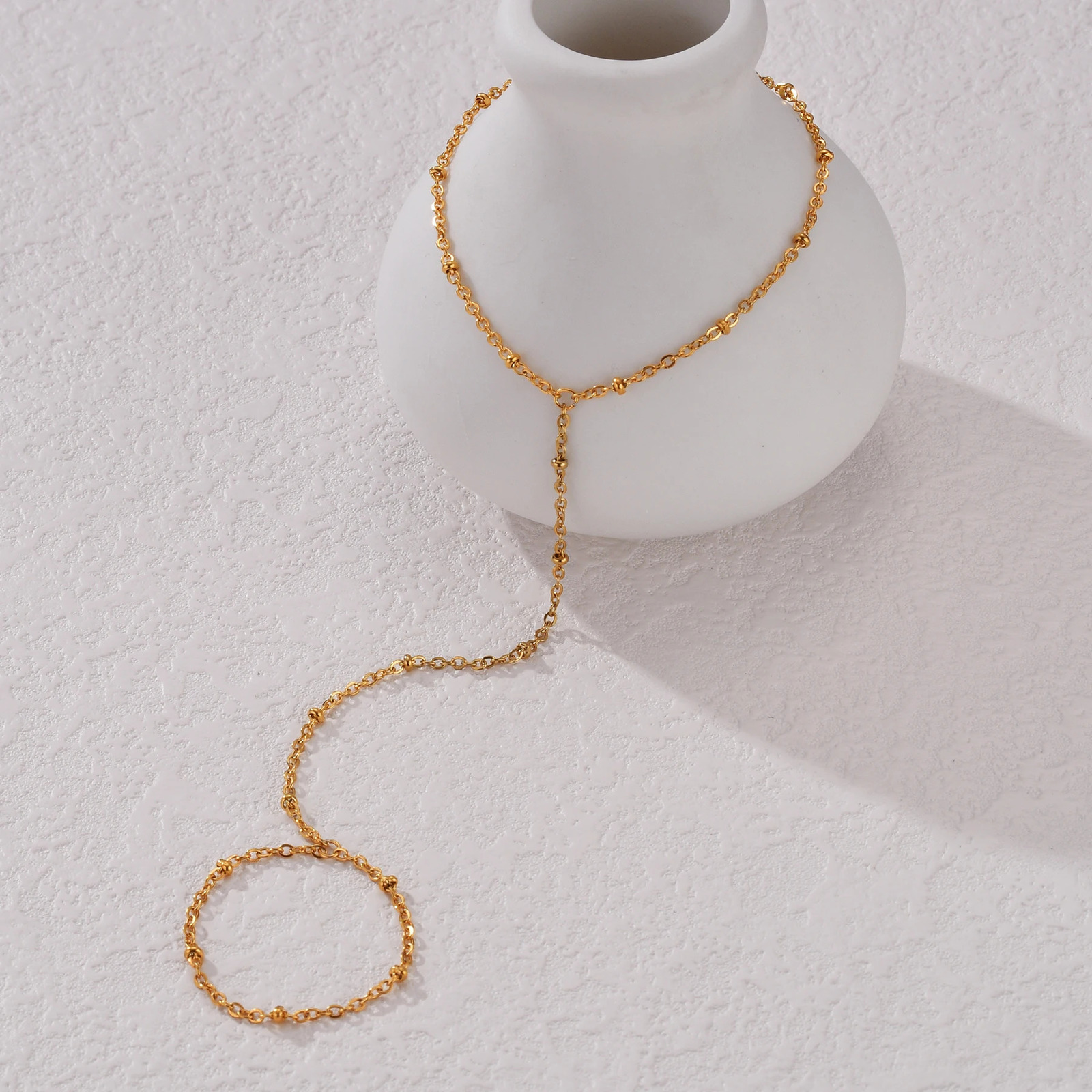 Atoz Gold Color Simple Zircon Ring Bracelets for Women Stainless Steel Tend Shiny Bracelet Birthday Jewelry Gift Accessories 260313