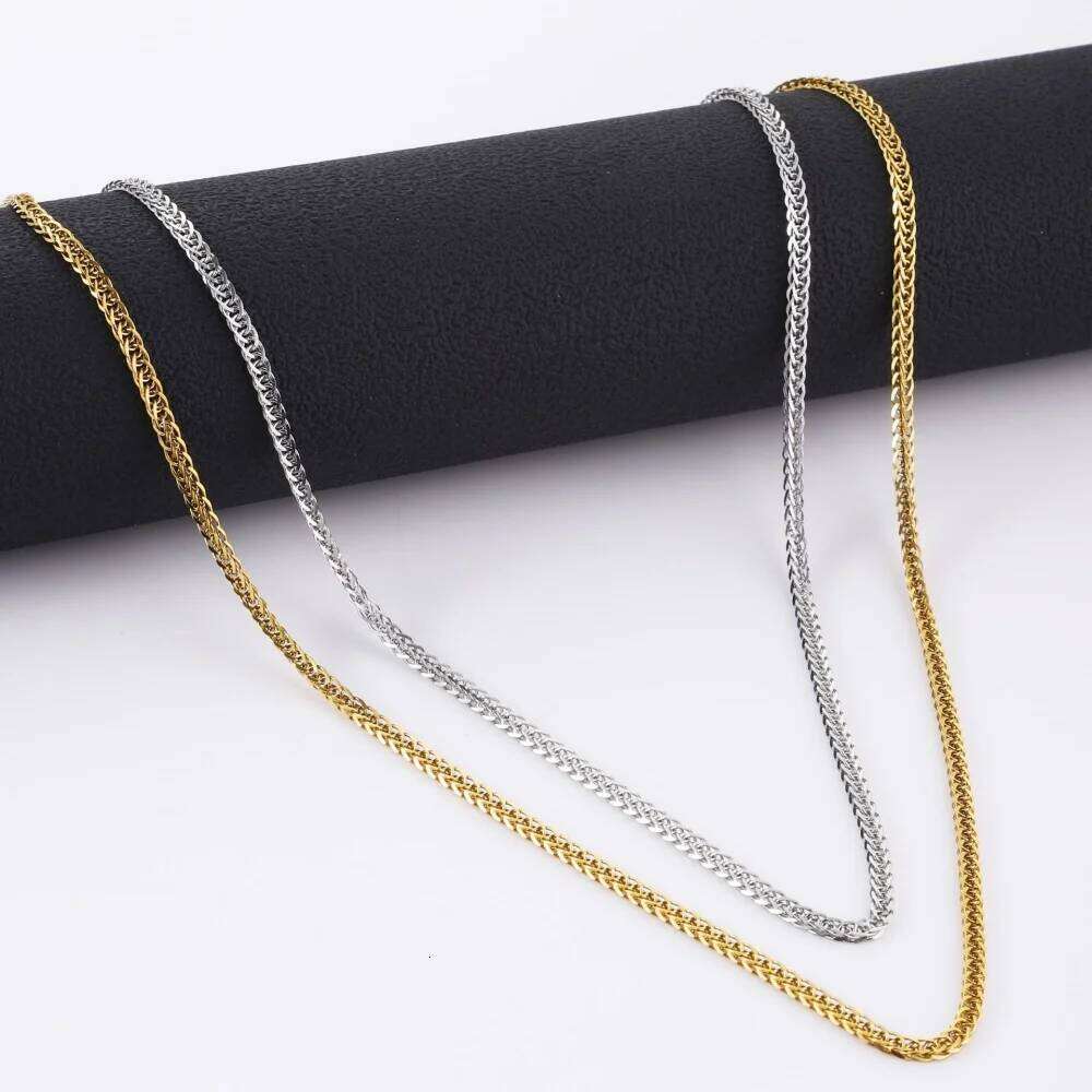 2mm Stainless Chopin Chain Simple Silver Color Men Necklace Fashion Titanium Steel Women's Jewelry Accessories H260312