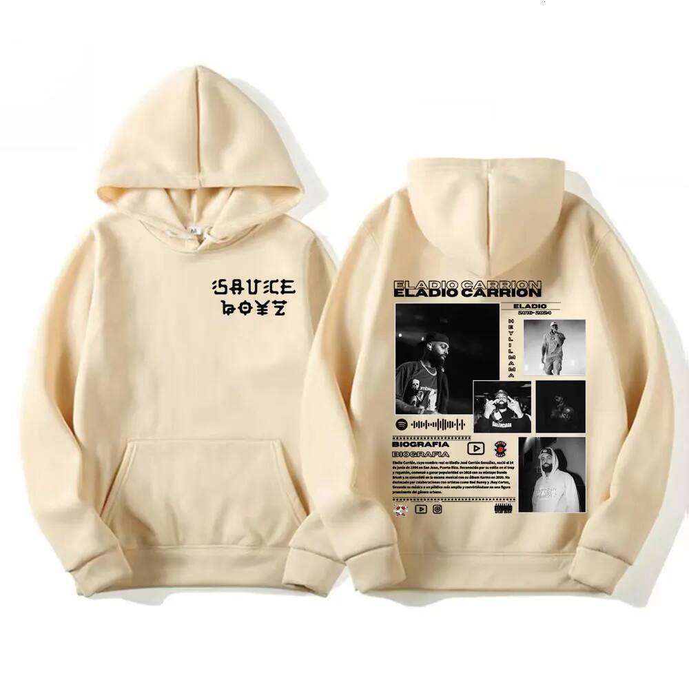 Rapper Eladio Carrion album Merch Hip Hop Punk Harajuku Hoodie High-quality men's comfortable hoodie Z260315