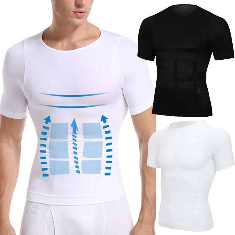 Men Weight Loss Shapewear T-Shirt Body Shaper Slimming Compression Shirts Gynecomastia Undershirt Waist Muscle Tank Tops 26Y0313