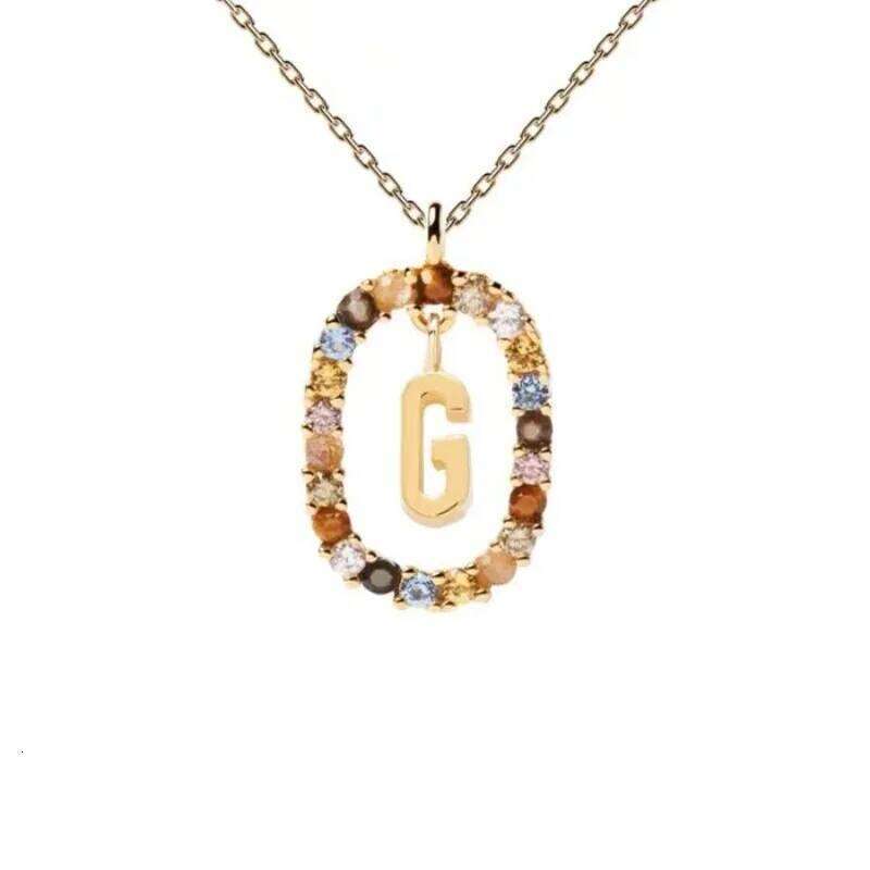 Creative A-Z Letter Pendant Women's Necklace Sweet Versatile Adjustable Chain Lobster Clasp Colorful Jewelry Popular 2026 Gift H260312