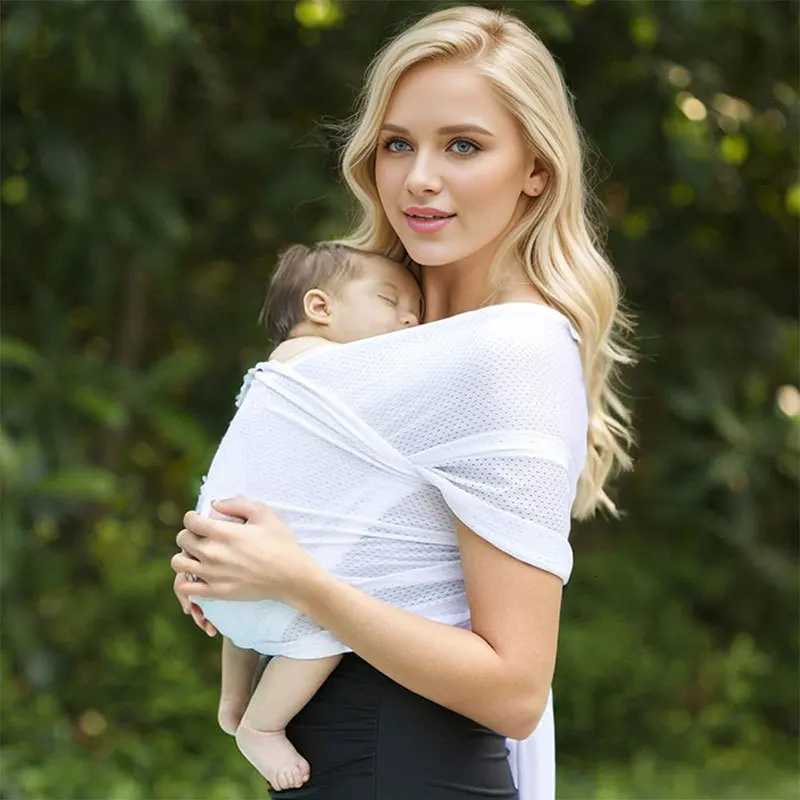 Easy-Wear Mesh Baby Carrier Soft Breathable Sling for Newborns Hands-Free Comfort Wrap for Parents on The Go X260313