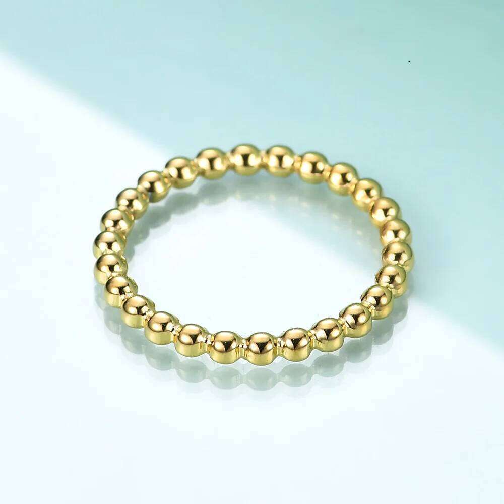 Thin Beads Water Ripple Ring For Women Fashion Stainless Steel Minimalist Jewelry Simple Beaded Party Wedding Gifts Accessories H260312