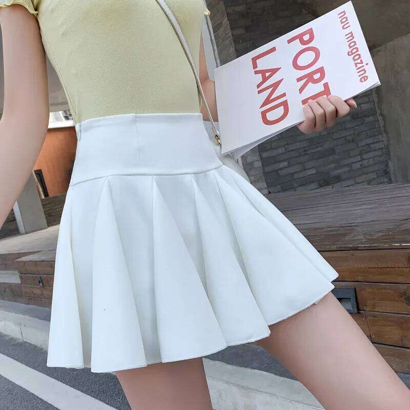 Korean Style Women's Pleated Mini High Waist Japanese Wardrobe Malfunction-proof Dancing Skater Skirt Z260314
