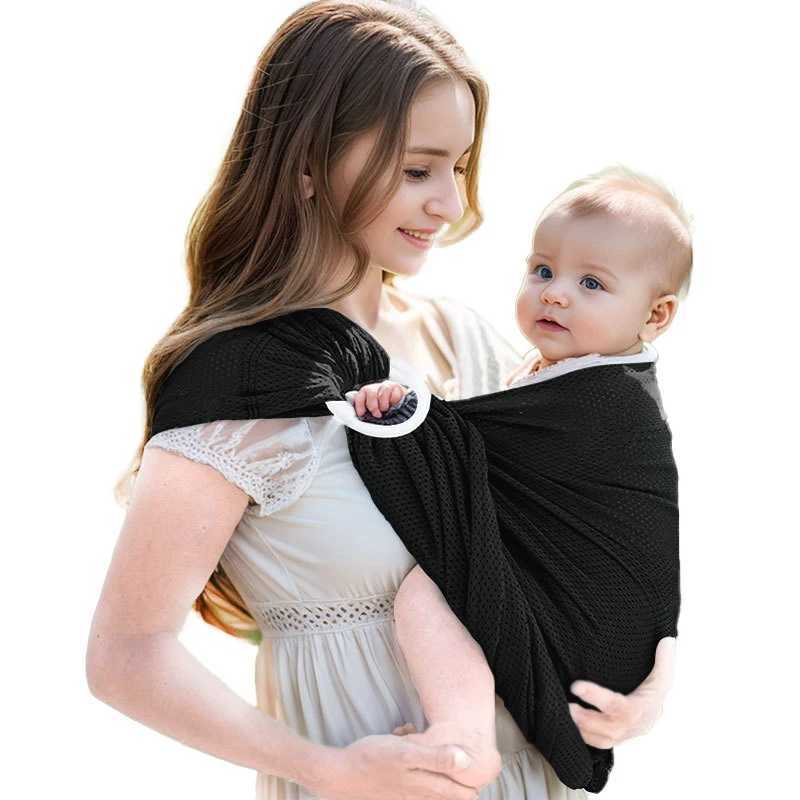 Double-Ring Baby Sling Carrier Breathable Mesh Newborn Wrap Ergonomic Hands-Free Infant Holder with Hip-Healthy Support X260313