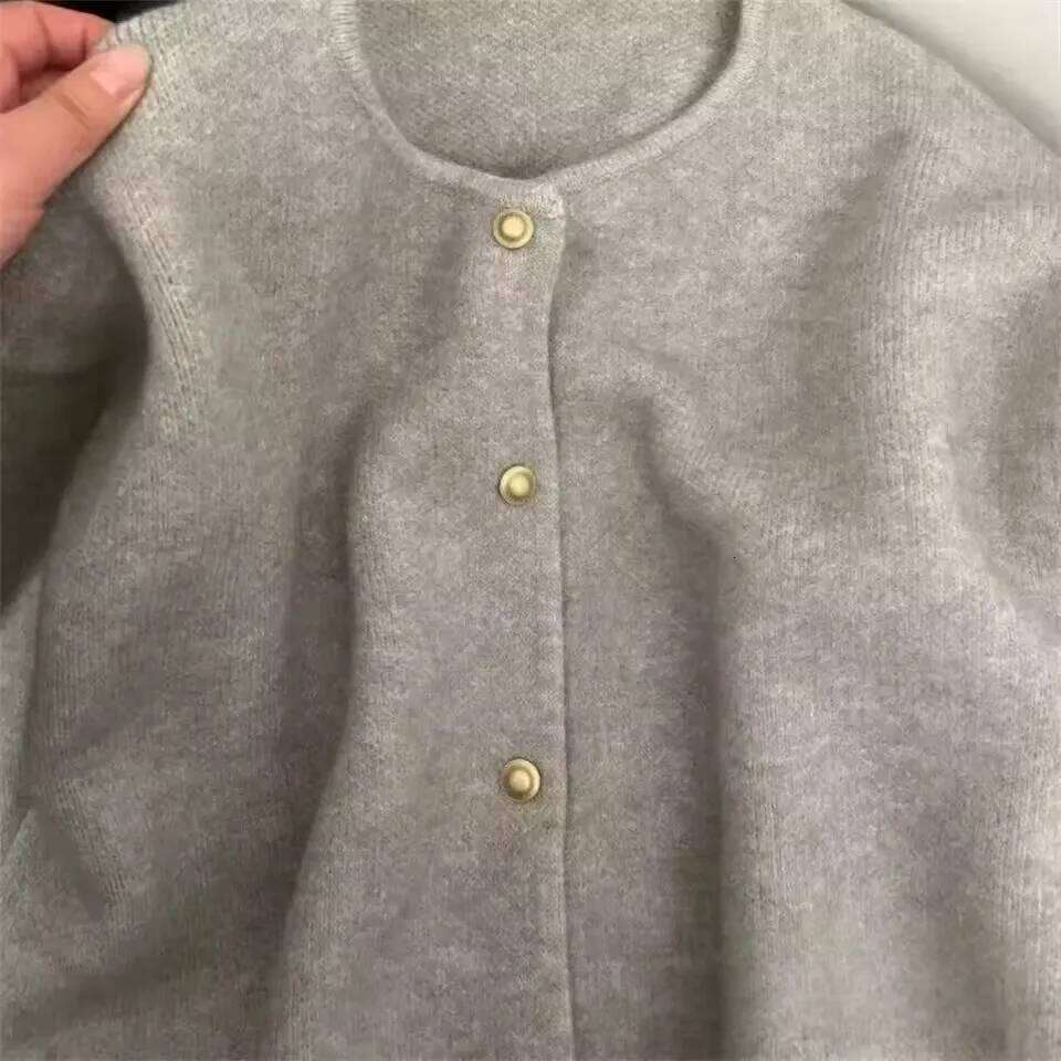 Fashion Round Neck Knit Cardigan Sweater Spring Autumn Korean Casual Long Sleeve Loose Wool Women Knitwear Versatile Basic Tops Z260313