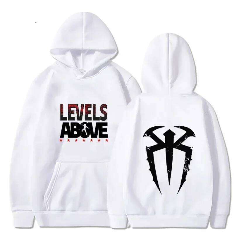Women's Men's Casual Hooded Sweatshirt Roman Reigns Printed Pullover Long Sleeved Harajuku Street Fashion Streetwear Z260314