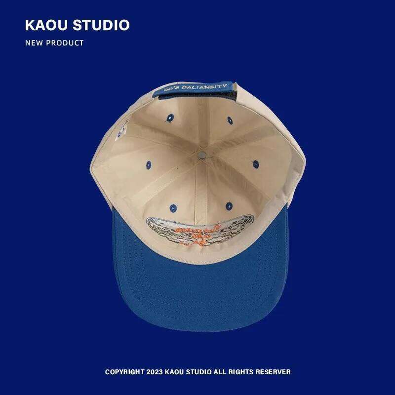 Niche Color Matching Flat Eaves Women's Autumn Winter Street Embroidered Baseball Face-Looking Small Hip Hop Peaked Cap Z260313