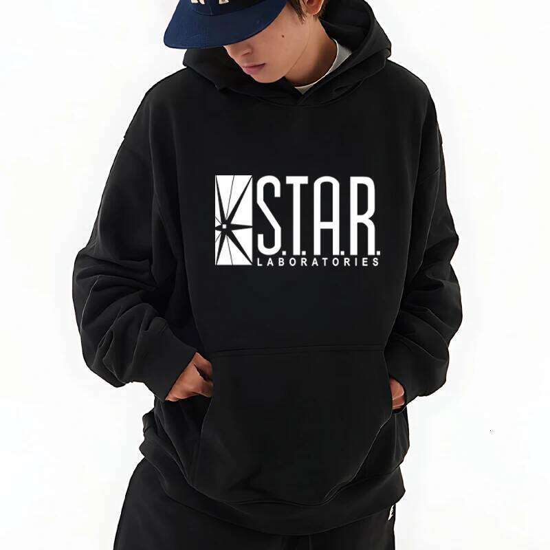 2025 Hot Selling Star Labs Logo Printed Spring Fashion Hip Hop Hoodie Men's and Women's Casual Retro Sportswear Z260314