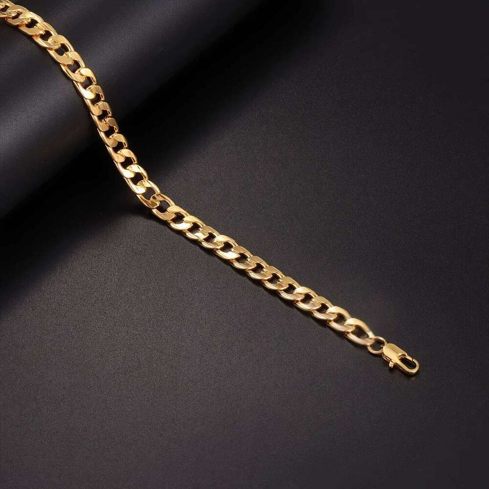 Classic High Quality Smooth Lock Chain Necklace for Women Collar Gold Color Chunky Thick Link Grunge Jewelry Steampunk Men Gift H260312