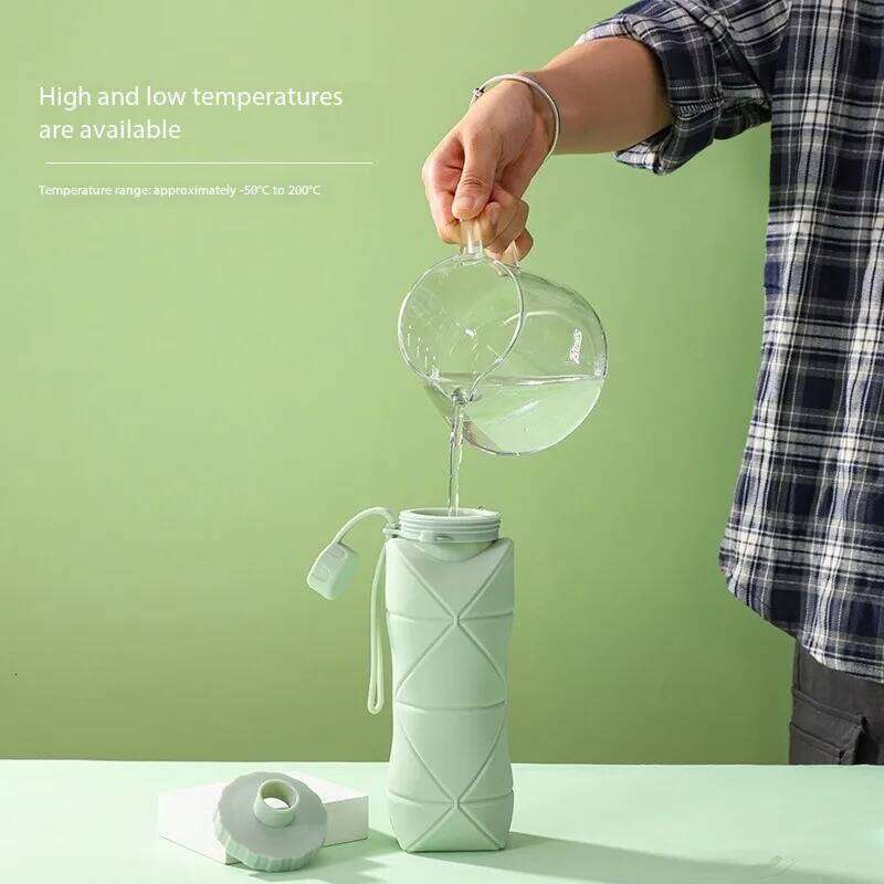 Silicone Folding Portable Outdoor Sports Travel Coffee Shockproof Car Water Cup Z260314