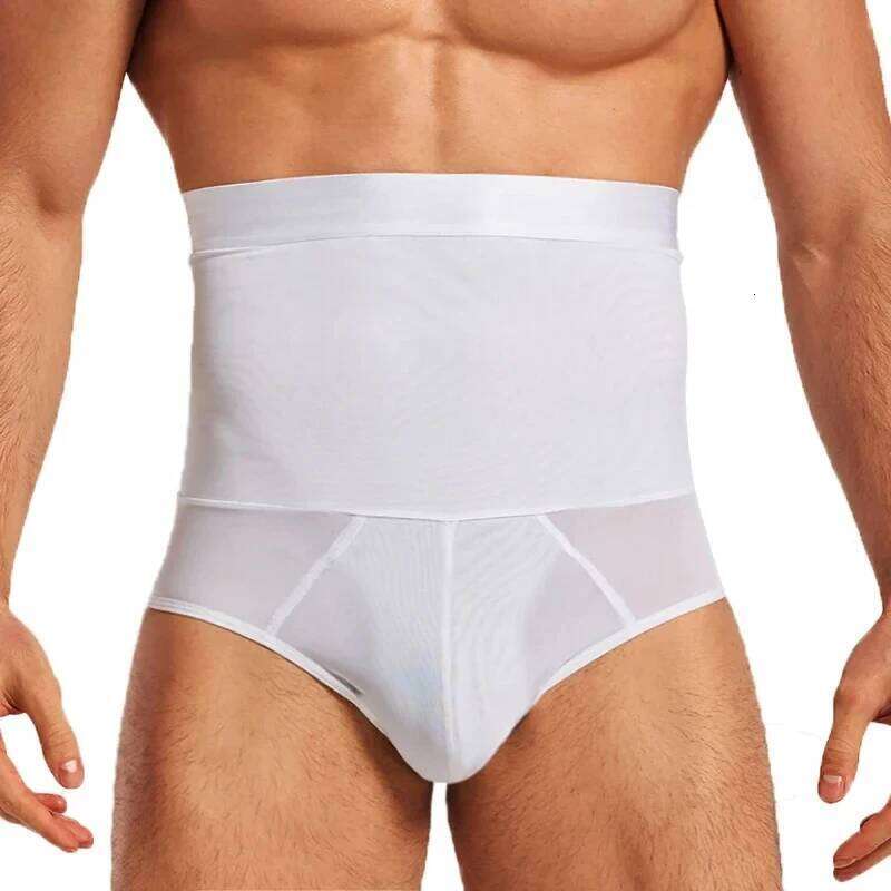 Men Tummy Control Compression Panties Body Shaper High Waist Slimming Underwear Shapewear Belly Girdle Brief Butt Lifter 26Y0313