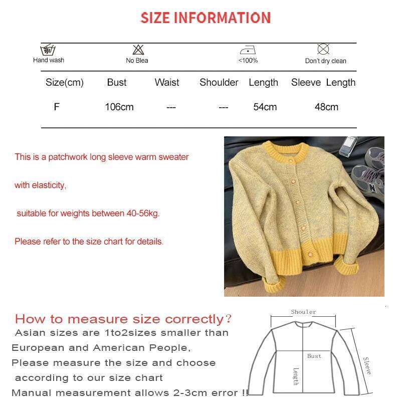 ITOOLIN Single-breasted Cardigan Long Sleeve Patchwork Knitted Sweater O-Neck Casual Warm Coat Office Outerwear Autumn Winter Z260314
