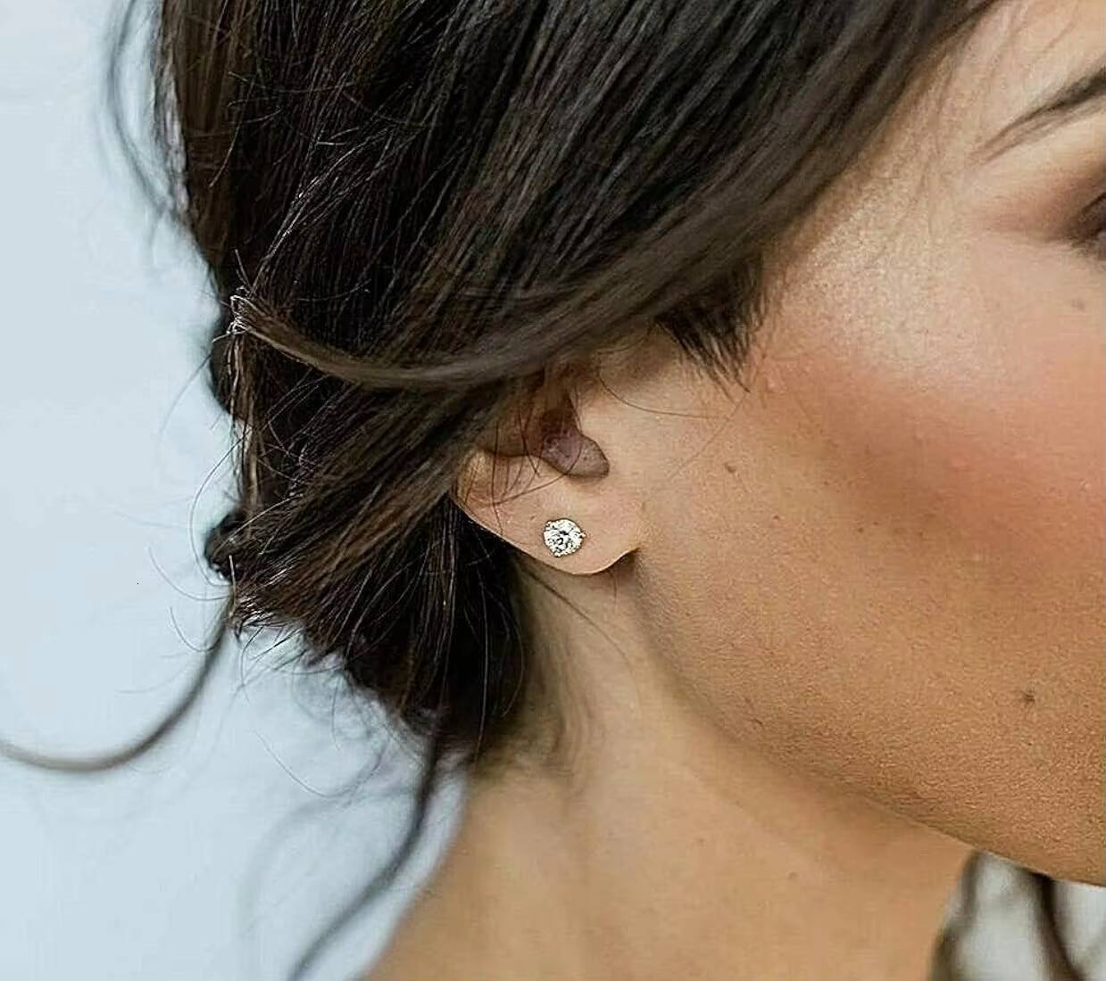 High-Grade Lab Grown Diamond Earring Filled Rhodium Plated Luxury IGI Certified Polished Craftsmanship Clear Sparkle Women