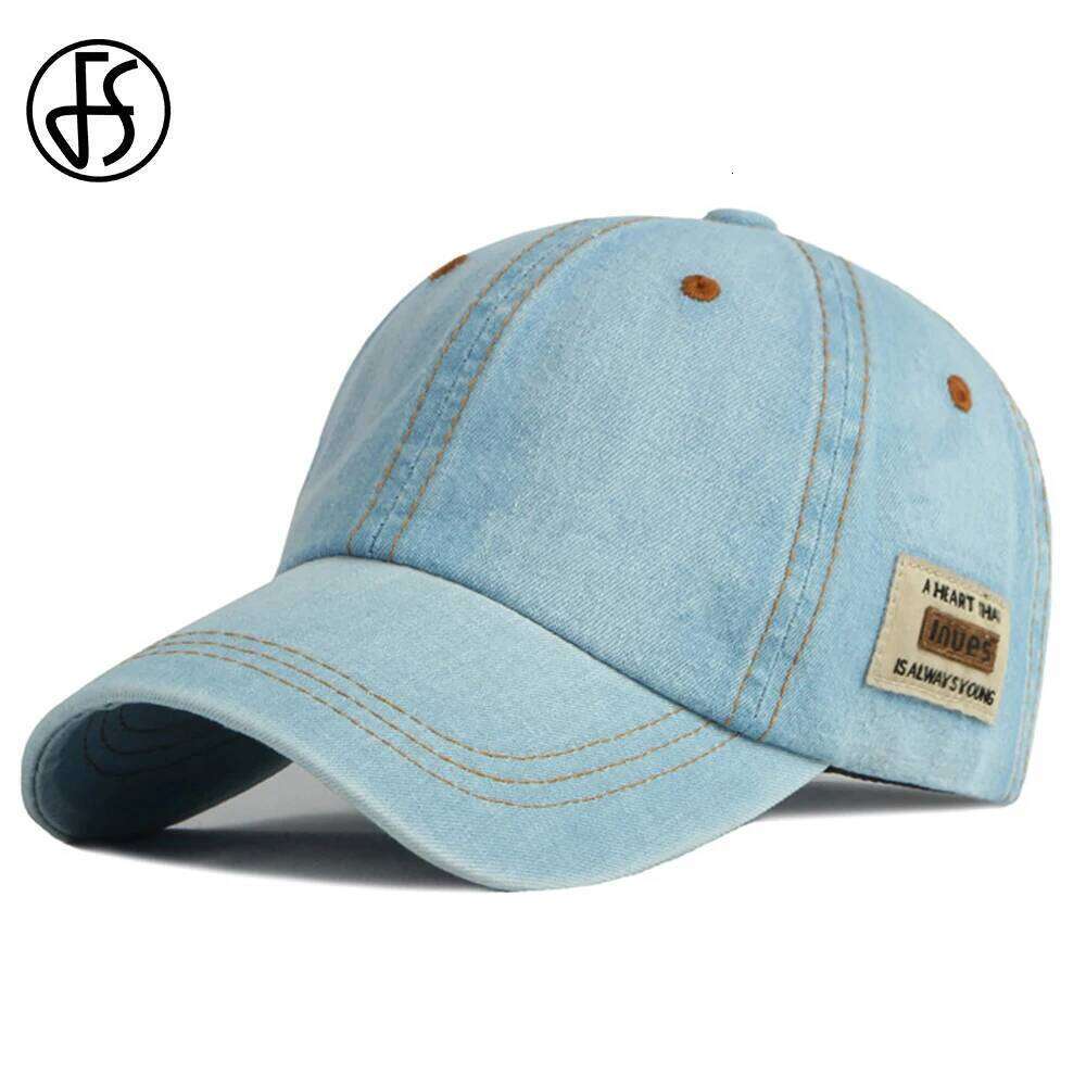 FS Winter Blue Denim Hat For Men Luxury Brand Baseball Caps Vintage Trucker Cap Stylish Women Hats Casquette Homme 2025 Z260313