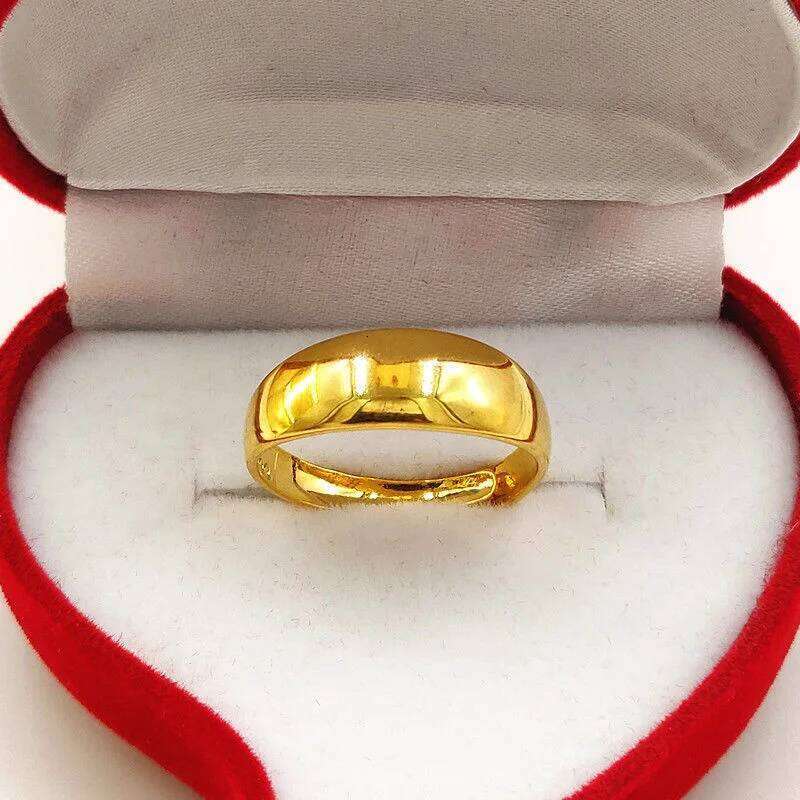 Long Lasting rs' Star Opening Ring for Men and Women Imitation Pure Plated Real 18k Yellow Gold 999 24k Euro Jewelry Never F H260312