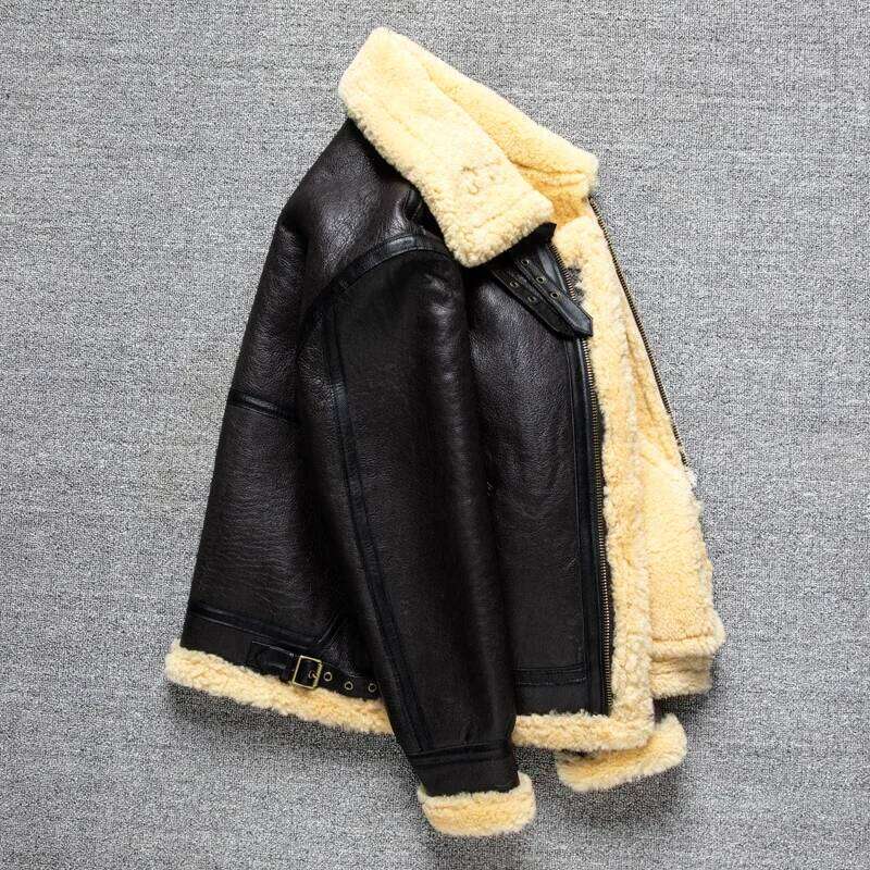 Original Ecological Pure Sheepskin Integrated Winter Outfit B3 Tuscan Real Leather Jacket Men's Fur Plus Thick Coat Z260313