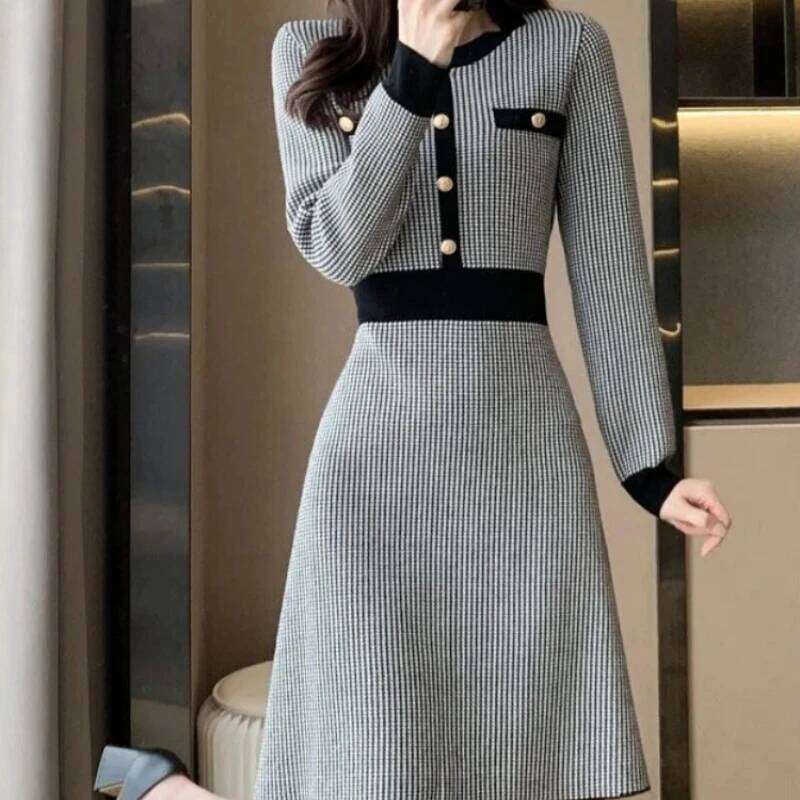 Woman Knitted Dress New In Autumn and Winter Crochet Dresses for Women Long Sleeve Cheap Casual Elegant Pretty Korean Style G X Z260314