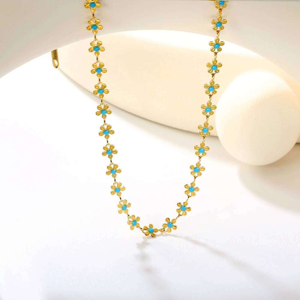 ASONSTEEL Fashion Shell Flower Pendant Necklace Gift For Women Stainless Steel Necklaces Golden Clavicle Chokers Exquisite Gifts H260312