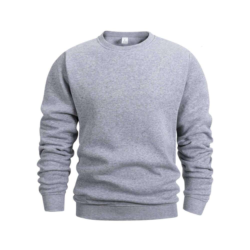 Men's Crew Neck Sweatshirts Solid Color Sweatwear Spring Outdoor Casual Daily Long Sleeve Pullover Hoodie Man Sportswear 26Y0313