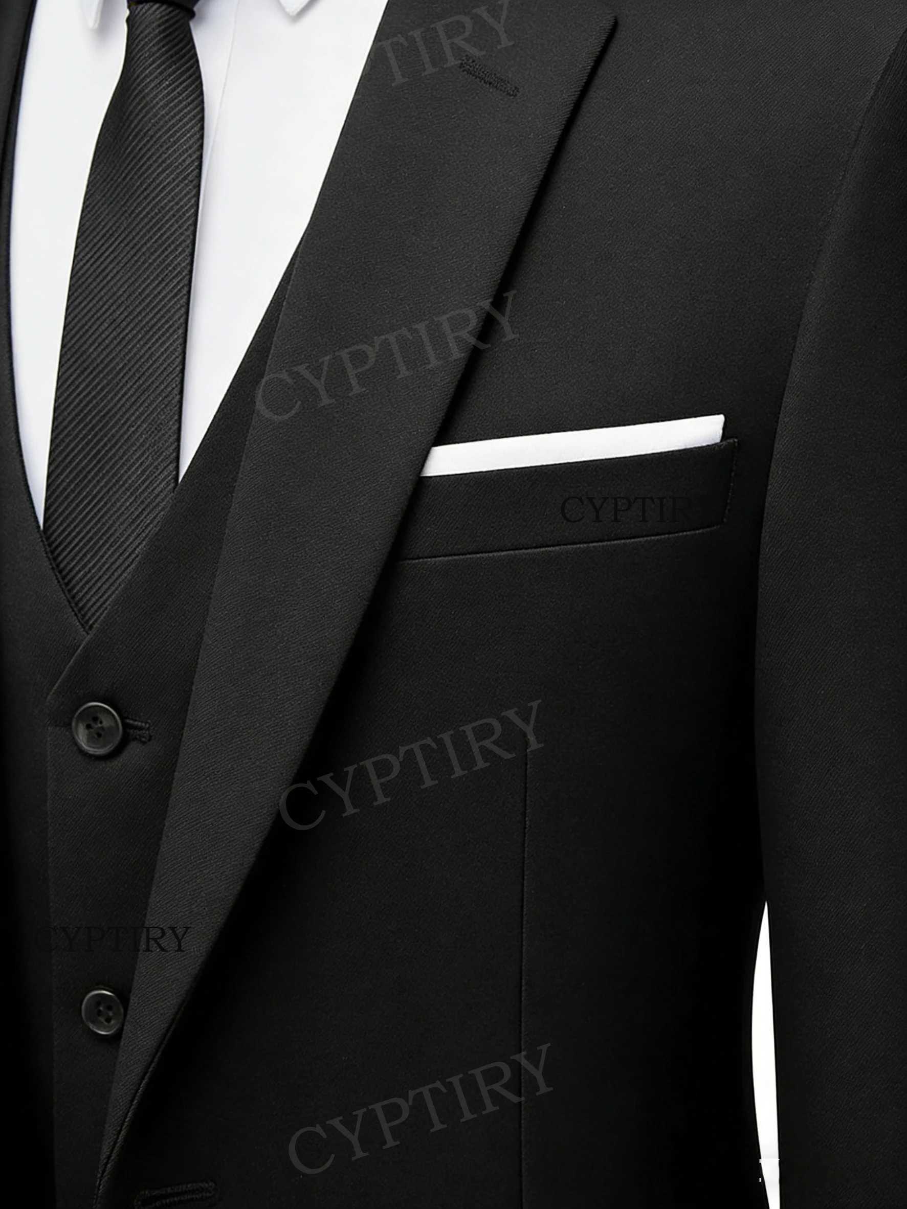 Elegant Mens Suit 3 Piece Fashion Lapel Single Breasted Groom Wedding Slim Fit Casual Version Business Suit For Man M260313