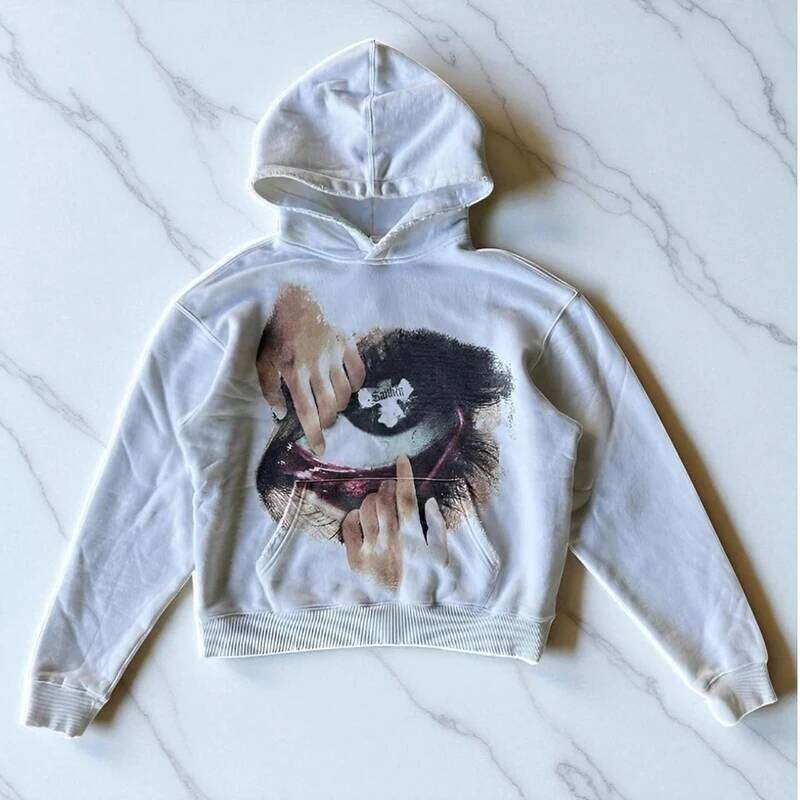 Woman Sweatshirts Streetwear Y2K Aesthetics Graphic Print Oversized Pullover Hoodie Sweatshirt Fall Clothes Z260314