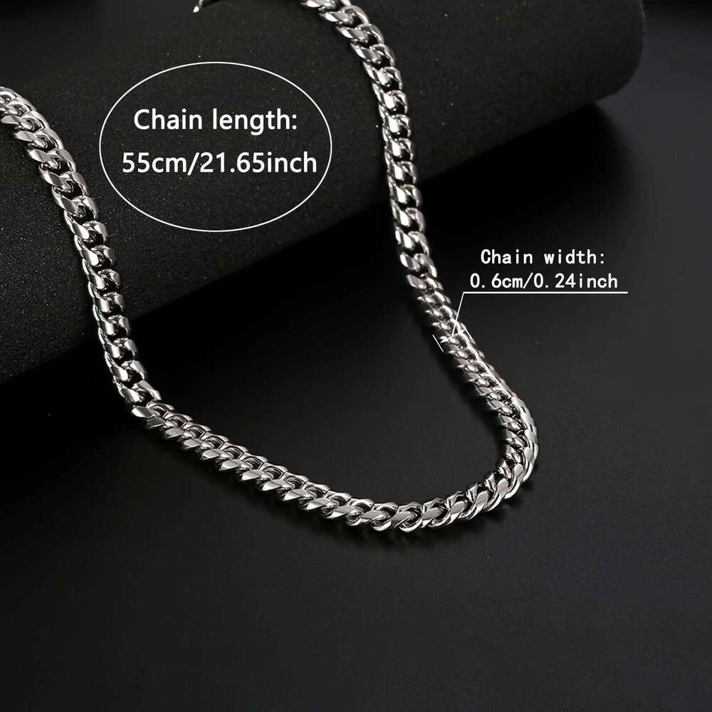 Fashion High Quality Cuban Chain Necklace Brother, Birthday Graduation Gift, Gift for All Festivals, with Card and Box H260312