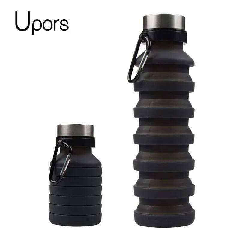 550ML Portable Collapsible Bottle BPA Free Leak Proof Silicone Reuseable Outdoor Camping Foldable Sport Water Bottles Z260314