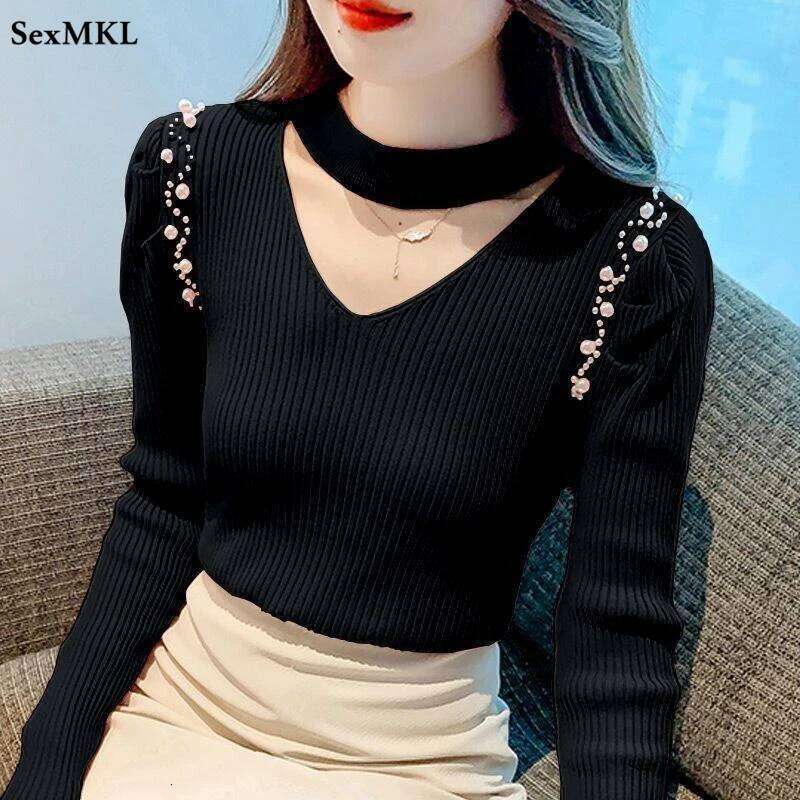 Elegant Autumn Winter Sweaters Women Casual Long Sleeve Korean Fashion Y2k Clothes Slim Knitted Tops Ladies Pullovers Z260313