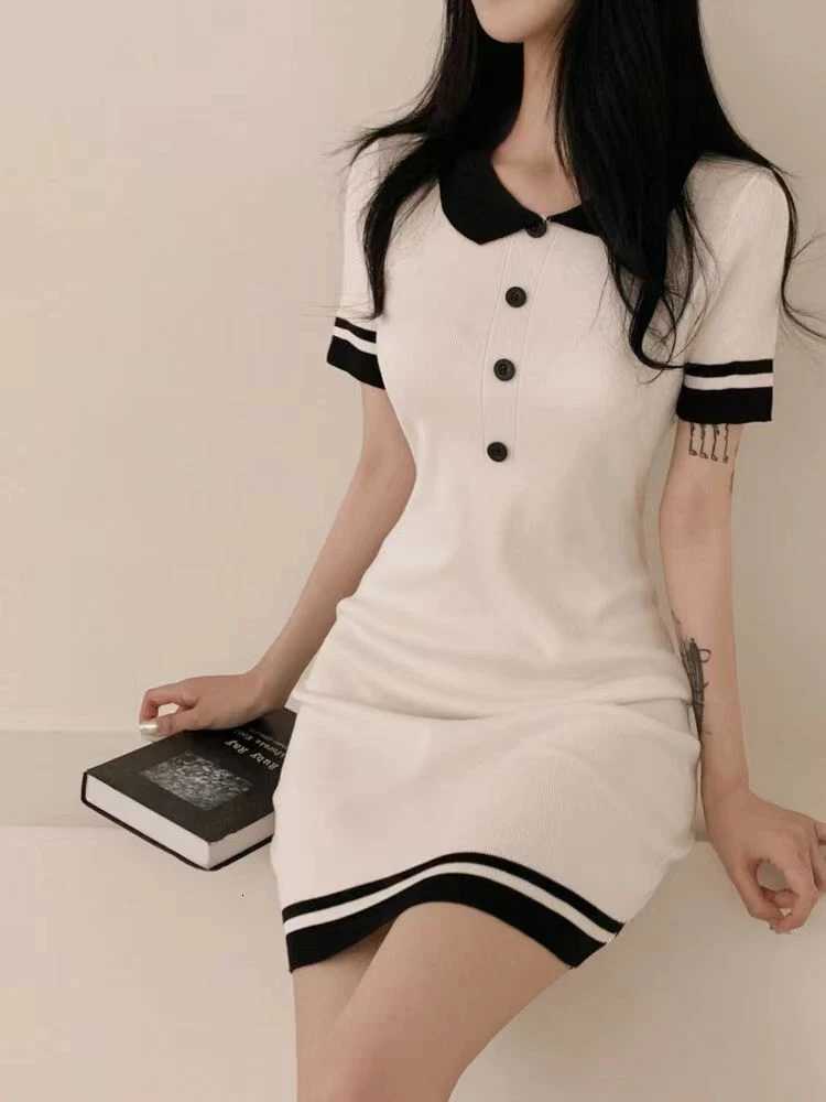 Simple Ele A-Line Dr Womens Faion Youthful College Sle Pleated High Waist Slimming ort Skirt Bodycon DrT260314