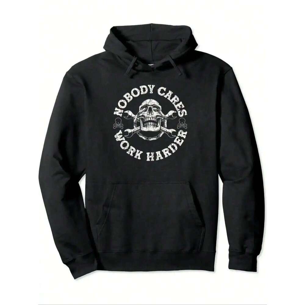 No one cares, skeleton mechanical engineer, suitable all seasons, as a gift for family and friends, fashionable hoodie Z260315