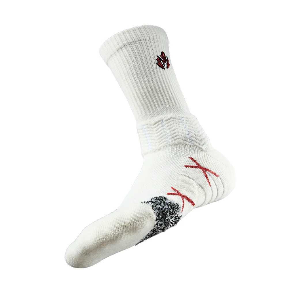 Veidoorn High Quality Sport Socks for Men Mid Calf Length Running Basketball Socks Thicken Non Slip Camping Cycling Stocking D260313