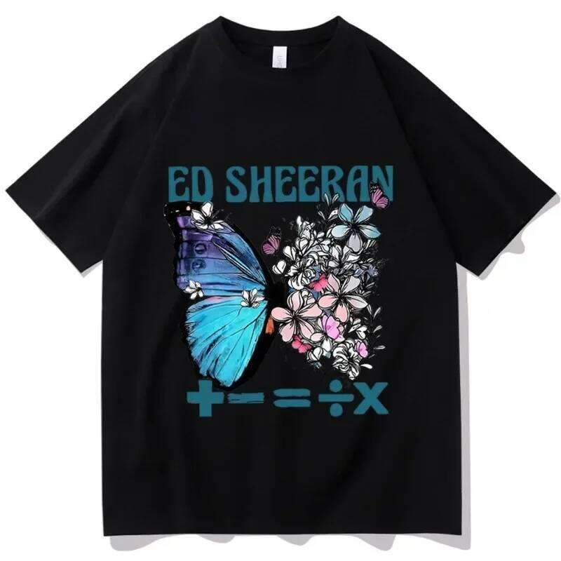 Summer The Mathematics Tour Shirt Merch Ed Sheeran Fan Gift Women O-Neck Short Sleeve Shirts Unisex Z260314