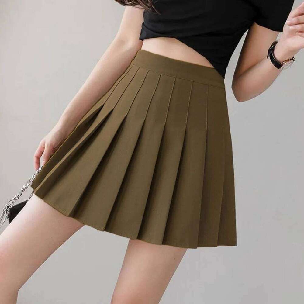 Summer Women's Korea Style Mini 2025 School Pleated Skirts High Waist Kawaii Cute Pink Plaid Skirt Uniform Harajuku Z260314