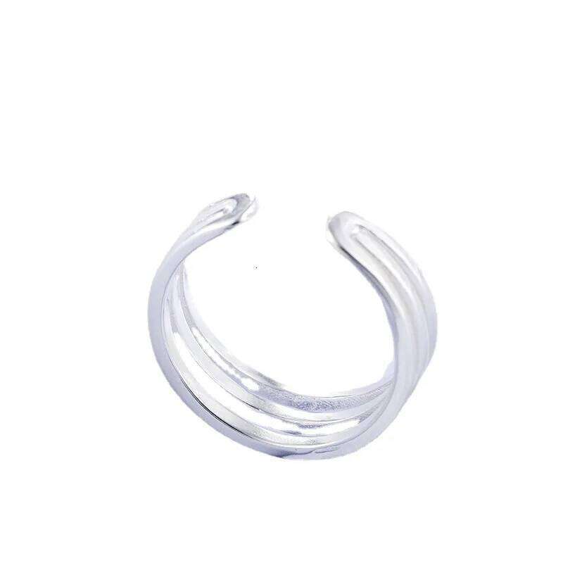New Fashion Korean Version Of The Simple Popular 925 Sterling Silver Jewelry Three-tier Adjustable Opening Creative Rings R182 H260312