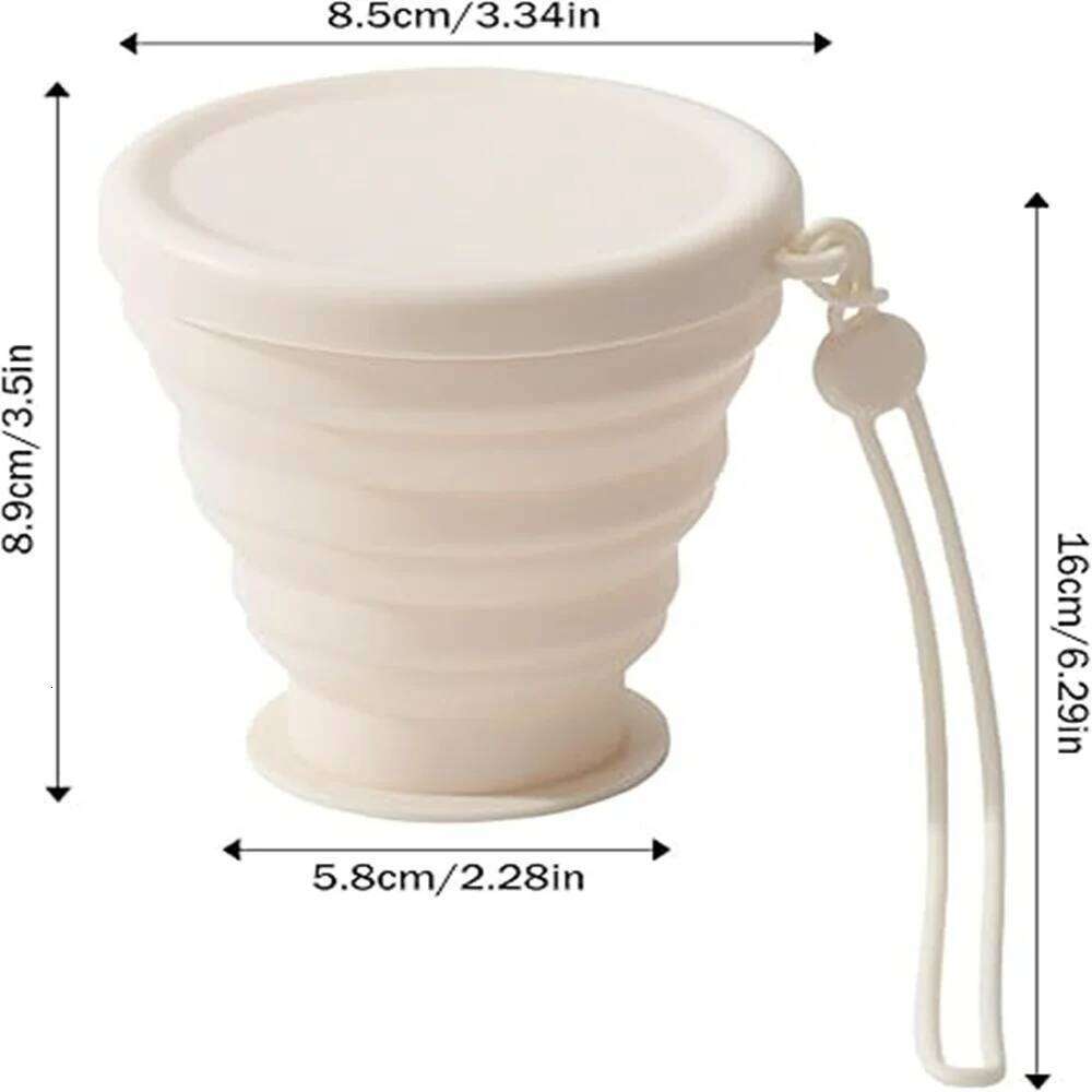 Silicone folding BPA-free portable collapsible travel cup, ideal for picnics, camping, and outdoor hiking Z260314