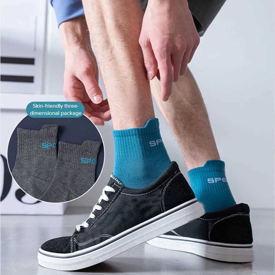 10/1 Pairs High Quality Mens Socks Casual Breathable Cotton Man Run Sports Socks Four Seasons Male Sox Gifts Plus Size 38-45 D260313
